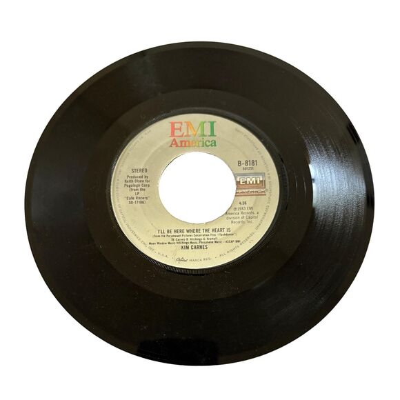 Kim Carnes 80s Hits "Bette Davis Eyes" and "Invisible Minds" 45  Vinyls  - MINT - Picture 8 of 8